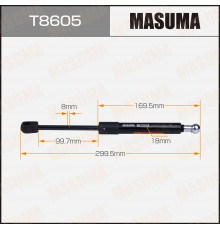 T8605 Masuma Амортизатор крышки багажника для Audi 80/90 [B4] 1991-1995