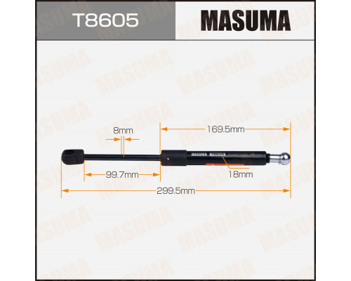T8605 Masuma Амортизатор крышки багажника для Audi 80/90 [B4] 1991-1995