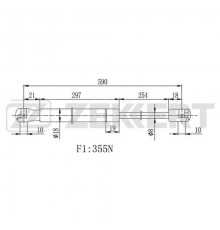 GF-2262 Zekkert Амортизатор капота для Mercedes Benz GL-Class X164 2006-2012