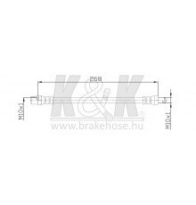 FT0366 K&K Шланг тормозной задний для Volvo XC90 2002-2015