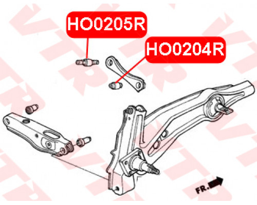 HO0204R VTR Сайлентблок комненс. тяги задн. наружн.