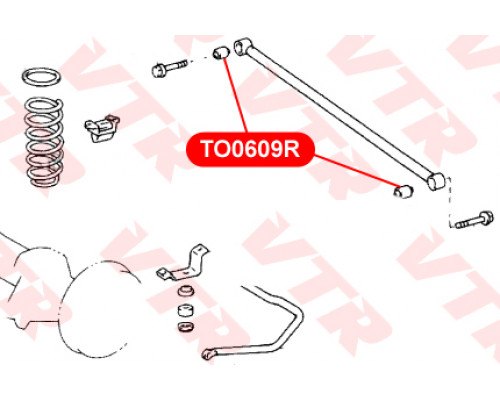 TO0609R VTR Сайлентблок тяги со втулкой