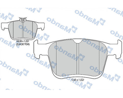 MBF015920 Mando Колодки тормозные задние дисковые к-кт