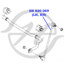 HS820069 Hanse Стойка переднего стабилизатора