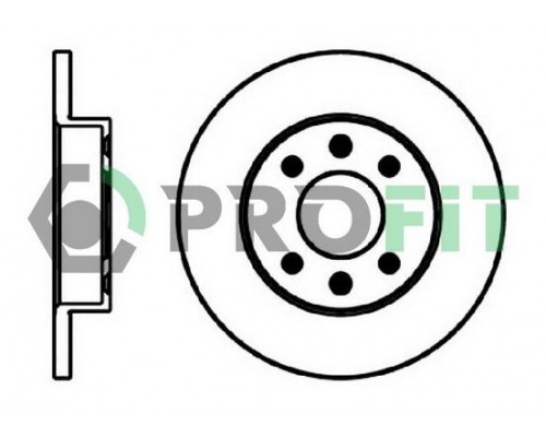 5010-0055 Profit Диск тормозной передний не вентилируемый
