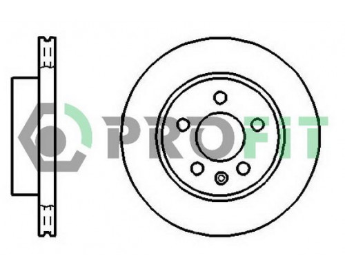 5010-0860 Profit Диск тормозной передний вентилируемый для Mercedes Benz Vito (638) 1996-2003