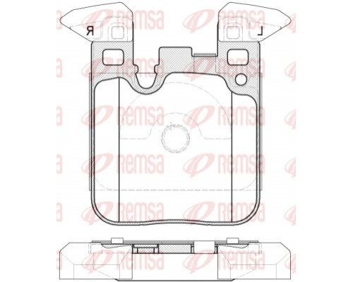 1539.00 Remsa Колодки тормозные задние дисковые к-кт