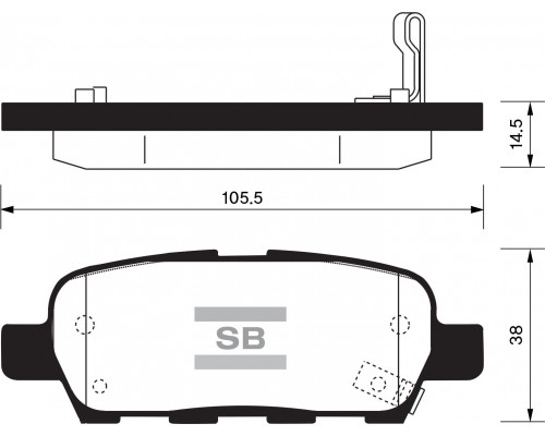 SP1184 Sangsin Колодки тормозные задние дисковые к-кт