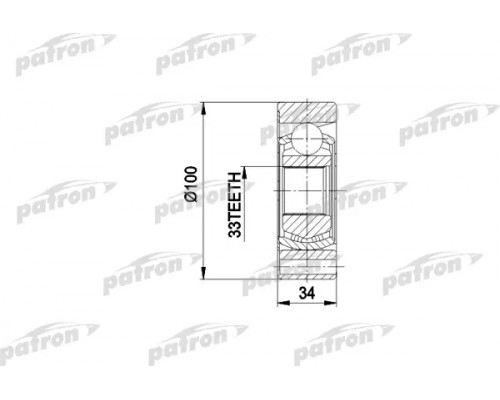 PCV3010 Patron ШРУС внутренний передний