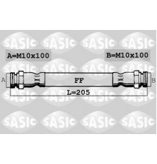 SBH0161 Sasic Шланг тормозной передний