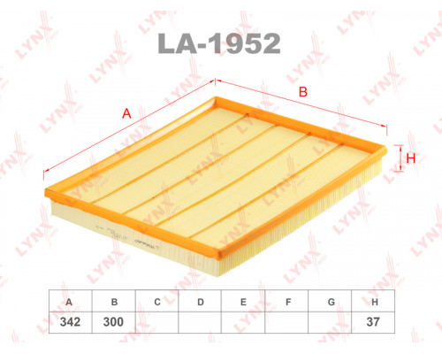 LA-1952 Lynx Фильтр воздушный