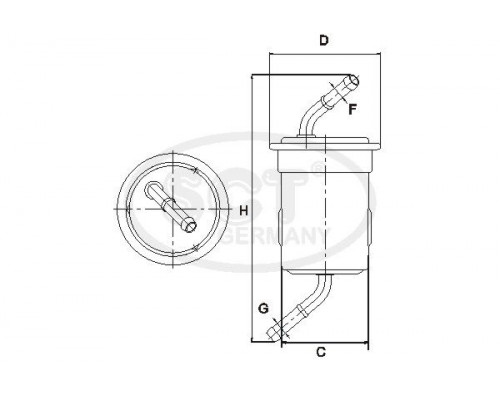 ST767 SCT Germany Фильтр топливный