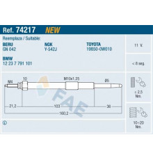 74217 FAE Свеча накаливания