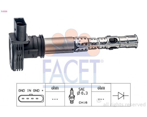 9.6326 Facet Катушка зажигания