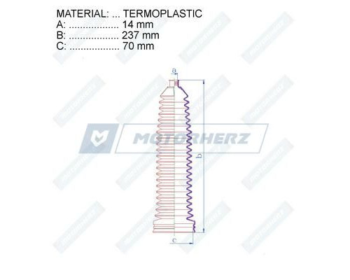 RDZ0450MG Motorherz Пыльник рулевой тяги (к-кт)