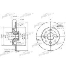 PBD7016 Patron Диск тормозной задний