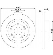 ND8006K Nisshinbo Диск тормозной задний