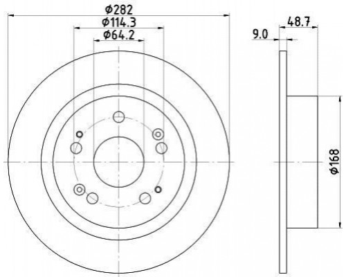 ND8006K Nisshinbo Диск тормозной задний