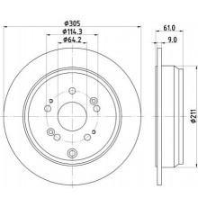 ND8036K Nisshinbo Диск тормозной задний