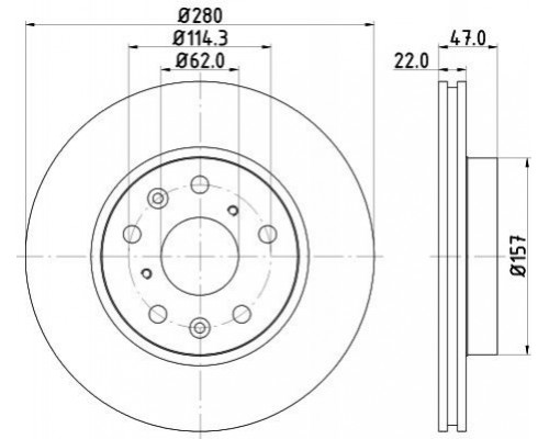 ND9001K Nisshinbo Диск тормозной передний вентилируемый