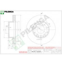 V021 Pilenga Диск тормозной передний вентилируемый