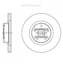 SD4702 HI-Q Диск тормозной передний вентилируемый