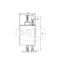 ST6084 SCT Germany Фильтр топливный