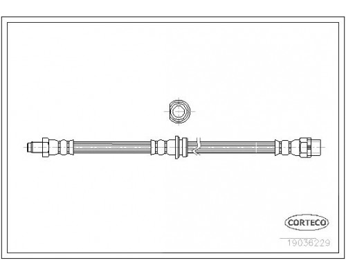 19036229 Corteco Шланг тормозной задний для BMW X3 E83 2004-2010