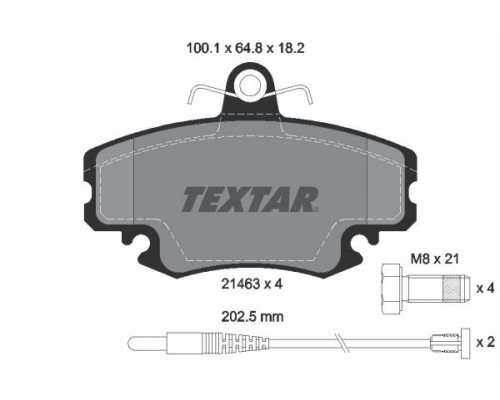 2146304 Textar Колодки тормозные передние к-кт