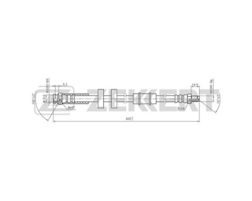 BS-9168 Zekkert Шланг тормозной передний