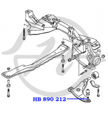 HB890212 Hanse Опора шаровая передней подвески