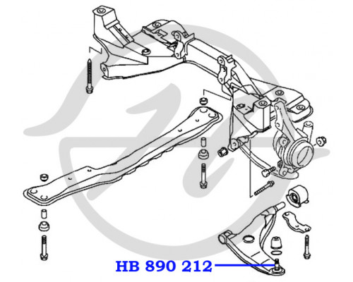 HB890212 Hanse Опора шаровая передней подвески