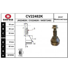 CV22482K EAI ШРУС наружный передний