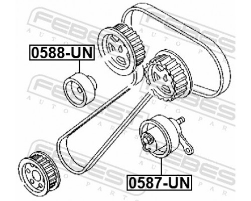 0588-UN FEBEST Ролик дополнительный ремня ГРМ