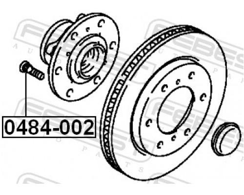 0484-002 FEBEST Шпилька колеса