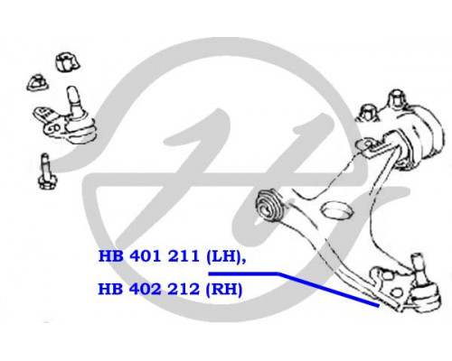 HB401211 Hanse Опора шаровая левая нижняя