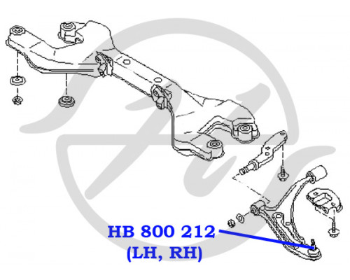 HB800212 Hanse Опора шаровая нижняя передней подвески