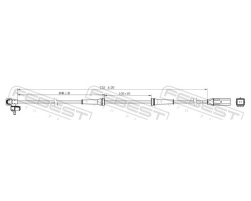 25606-005 FEBEST Датчик ABS задний