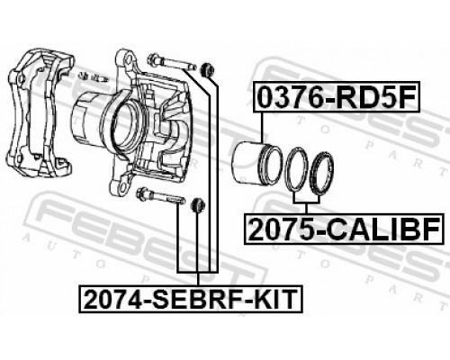 2074-SEBRF-KIT FEBEST Направляющая суппорта (к-кт)