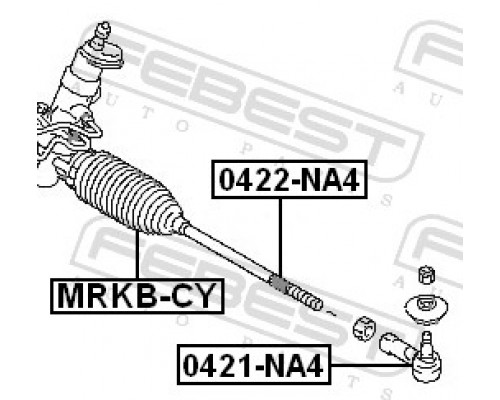 0421-NA4 FEBEST Наконечник рулевой