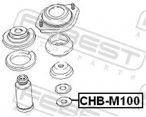 CHB-M100 FEBEST Подшипник опоры переднего амортизатора для Daewoo Matiz (M100/M150) 1998-2015