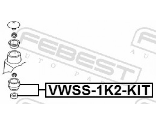 VWSS-1K2-KIT FEBEST Опора переднего амортизатора