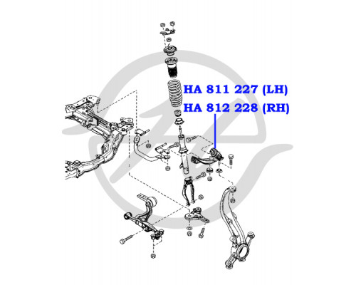 HA811227 Hanse Рычаг передний верхний левый для Mazda Mazda 6 (GH) 2007-2013