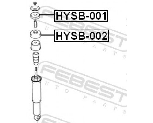 HYSB-002 FEBEST Втулка заднего амортизатора для Hyundai Santa Fe (SM)/ Santa Fe Classic 2000-2012