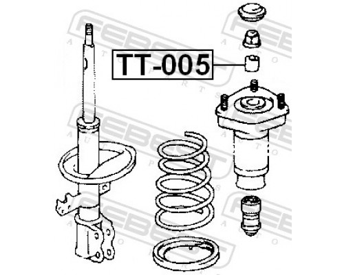 TT-005 FEBEST Втулка заднего амортизатора