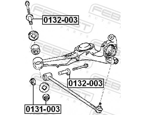 0132-003 FEBEST Втулка развала для Toyota RAV 4 1994-2000