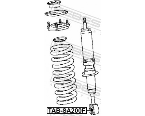 TAB-SA200F FEBEST Сайлентблок переднего амортизатора нижний для Toyota Land Cruiser (200) 2008>