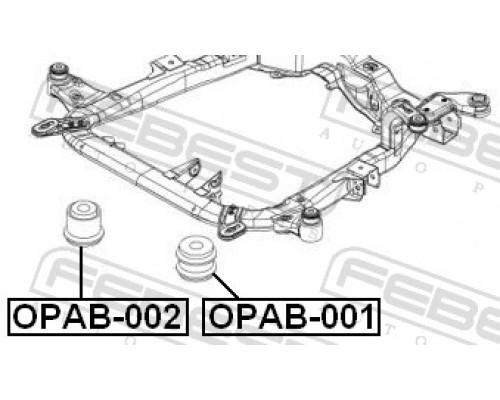 OPAB-001 FEBEST Сайлентблок передней балки