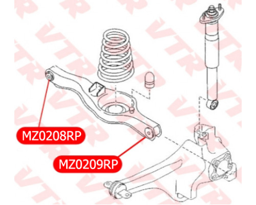 MZ0209RP VTR Сайлентблок поперечной тяги наружный для Mazda CX 7 2007-2012