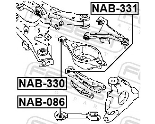 NAB-331 FEBEST Сайлентблок тяги